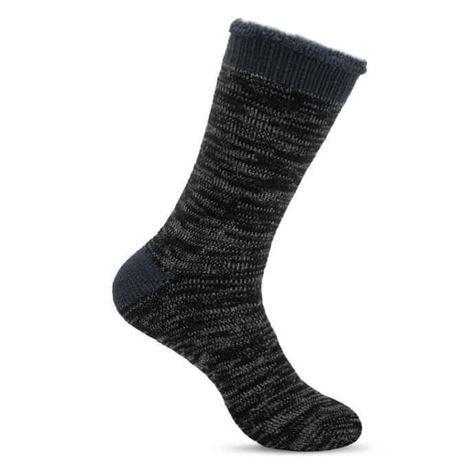 totes toasties® Mens 3.0 TOG Brushed Inside Thermal Lined Socks (Twin Pack) Black Twist Extra Image 4